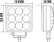 Купить Светодиодная дополнительная LED фара БЕЛАВТО EPISTAR Линза Дальний свет Алюминиевый корпус (BOL0903L) 62506 Дополнительные LЕD фары - 2 фото из 3