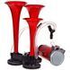 Buy Car air pneumatic horn Elephant 3-horns plastic, Red 12V 165 mm 200 mm 215 mm 2 modes (CA-10730) 91440 Signals 12V air - compressor - valve