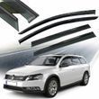 Купити Дефлектори вікон вітровики Benke для Volkswagen Passat B6 / B7 Variant 2005- Антихром (Тенмниый Молдинг Нержавіюча сталь 3D) 66252 Дефлектори вікон Volkswagen