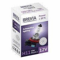 Купить Лампа 12V_H11 55W + 30% "Brevia" (1шт) (12011PC) (10шт/уп) 25624