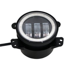 Купить Противотуманная LED фара круглая дальний свет / линза с ДХО / D-100 мм / 30W / 7000K 1 шт 8744 Противотуманные фары LED с линзой и свето-теневой границей