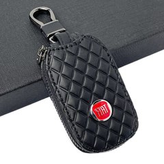 Купить Ключница – чехол автомобильная для ключей с логотипом Fiat Ромб Черный 60890 Чехлы для автоключей