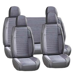 Купить Чехлы Накидки для сидений Voin 5D Комплект Полоска Серые Серый кант (V-2003 Gy) 67115 Накидки для сидений Premium (Алькантара)