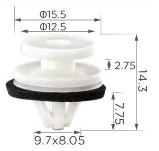 Купить Клипса крепления обшивки двери BMW Mercedes 82Z6102005 07130702516 (C1195) 73247 Фиксатор дверного типа