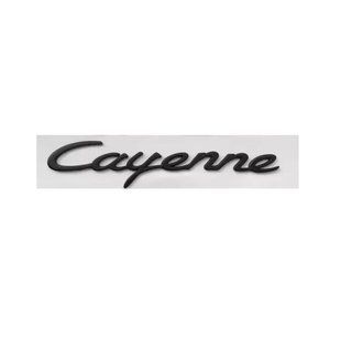 Купити Емблема напис Cayenne для Porsche 175х35мм чорна МАТОВА пластик (на скотчі) 95261 Емблема напис на іномарки