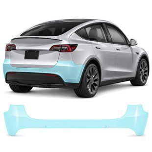 Купить Антигравийная защитная бронепленка по лекалам для Tesla Model Y I 2020-2024 - задний бампер 109347 Модельные лекала защитных пленок для Tesla