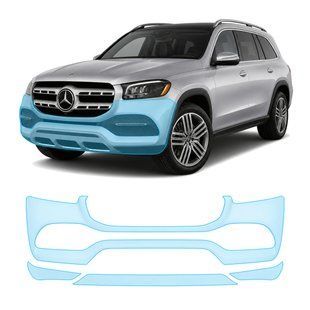 Buy Pre-cut paint protection film for Mercedes-Benz GLS X167 2019-2023 - front bumper 107082 Model-specific paint protection film patterns for Mercedes-Benz