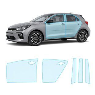Купити Антигравійна захисна бронеплівка за лекалами для Kia Rio YB facelift 2020-2023 - зони дверей і стійки вікон 105673 Модельні лекала захисних плівок для Kia