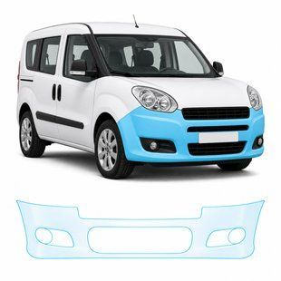 Buy Pre-cut paint protection film for Fiat Doblo II 2010-2022 - front bumper 104178 Model-specific paint protection film patterns for Fiat