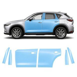 Buy Pre-cut paint protection film for Mazda CX-5 KF 2017-2022 - doors and windows pillars 106417 Model-specific paint protection film patterns for Mazda