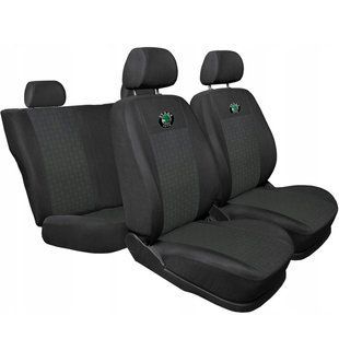 Buy Seat covers for Skoda Octavia A5 2004- With armrest Black-Grey 71421 Seat covers model