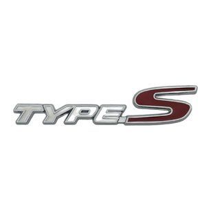 Купити Емблема напис typeS для Honda біла+Червона 150х32мм метал (на скотчі) 90598 Емблема напис на іномарки