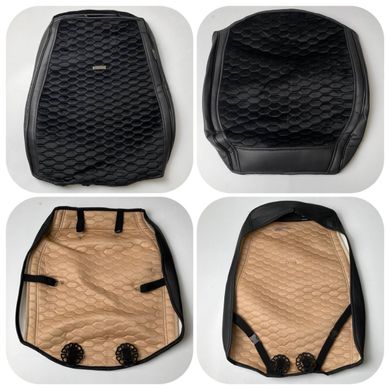 Купити Накидки для сидінь Алькантара Palermo Premium 3D комплект Чорні 44634 Накидки для сидінь Premium (Алькантара)