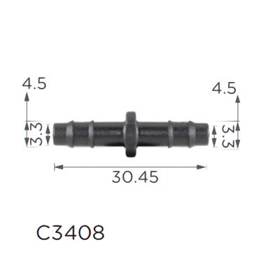 Купити З'єднувач для трубок d5.6 (C3408) 73713 З'єднувачі