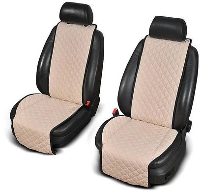 Купить Накидки для передних сидений Алькантара широкие Бежевые 2 шт 2483 Накидки для сидений Premium (Алькантара)