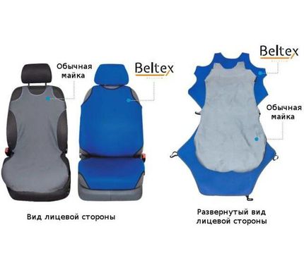 Купить Чехлы майки для сидений Beltex COTTON комплект Синие (BX13310) 2233 Майки для сидений