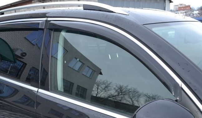 Купити Дефлектори вікон вітровики для Volvo XC70 2007-2010 З Молдингом Хром 35985 Дефлектори вікон Volvo