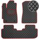 Купить Коврики в салон для Toyota Highlander 2008-2013 Экокожа Черные-Красный кант 5 шт (Rombus) 68265 Коврики для Toyota