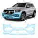 Купити Антигравійна захисна бронеплівка за лекалами для Mercedes-Benz GLS X167 2019-2023 - передній бампер 107082 Модельні лекала захисних плівок для Mercedes-Benz