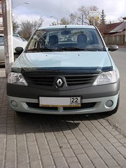 Купить Дефлектор капота мухобойка Renault Logan 2005-2012 2585 Дефлекторы капота Renault
