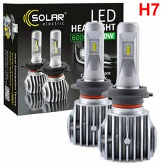Купить LED лампы автомобильные Solar H7 12/24V 40W 6500K 6000Lm IP65 радиатор и кулер (CANBUS с обманкой ) 2 шт (8607) 57543 LED Лампы Solar