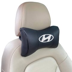 Купить Подушка на подголовник с логотипом Hyundai экокожа Черная 1 шт 8287 Подушки на подголовник - под шею