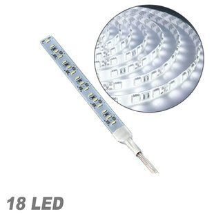 Buy LED strip aluminum 12V - 12.5 cm - 2A 18LED - in silicone solid strip effect White light (4014) 26581 LED strips