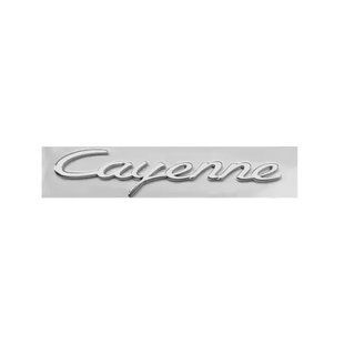 Купити Емблема напис Cayenne для Porsche 175х35мм срібло МАТОВЕ пластик (на скотчі) 95262 Емблема напис на іномарки