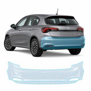 Купити Антигравійна захисна бронеплівка за лекалами для Fiat Tipo II facelift 2021-2024 - задній бампер 104247 Модельні лекала захисних плівок для Fiat