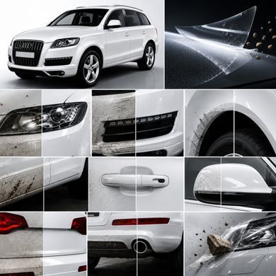 Buy Pre-cut paint protection film for Audi Q7 4L 2005-2015 - mirrors 101672 Model-specific paint protection film patterns for Audi