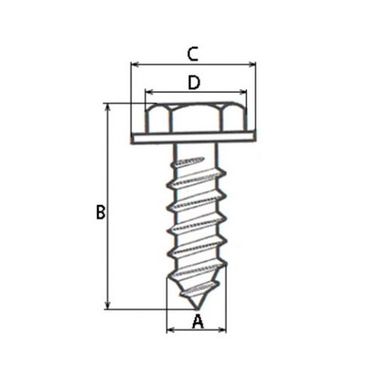 Купить Саморез с шайбой Toyota (9015960477)H2007) 73764 Саморезы