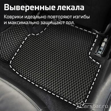 Купити Килимки в салон EVA для Tesla Model X 2015- з підп'ятником Бежеві 84079 Килимки для Tesla