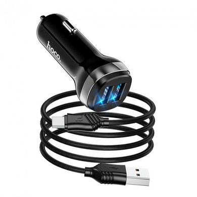 Купить Автомобильное зарядное устройство Hoco Z40 2USB 2.4A Micro USB Черный (Оригинал) 56177 Зарядное устройство - USB Адаптеры - Разветвители - FM Модуляторы