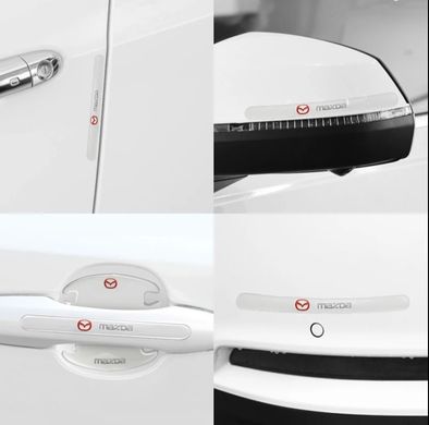 Купить Комплект защитных пленок Нано под ручки авто (отбойник на двери) Mazda 8 шт 65553 Защитная пленка для порогов и ручек