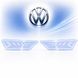 Купити Антигравійна захисна бронеплівка за лекалами для Volkswagen Golf VIII 2019-2023 - задні ліхтарі стопи 109883 Модельні лекала захисних пленок для Volkswagen