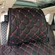 Buy Seat covers Melanо EcoLeather Set Black-Red thread (Rhombus) 86885 Premium Seat Covers (Alcantara) - 3 photos from 8
