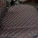 Buy Seat covers Melanо EcoLeather Set Black-Red thread (Rhombus) 86885 Premium Seat Covers (Alcantara) - 4 photos from 8