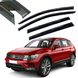 Купить Дефлекторы окон ветровики Benke для Volkswagen Tiguan Allspace 2017- (Черный Молдинг Нержавейка 3D) 66253 Дефлекторы окон Volkswagen - 1 фото из 7