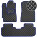 Купити Килимки в салон Екошкіра для Toyota Highlander 2008-2013 Чорні-Синій 5 шт (Rombus) 68266 Килимки для Toyota - 1 фото из 12