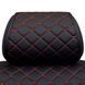 Buy Seat covers Melanо EcoLeather Set Black-Red thread (Rhombus) 86885 Premium Seat Covers (Alcantara) - 2 photos from 8