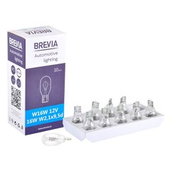 Купить Лампа 12V (бесцок.1-контак.) W16W Brevia (12333C) (уп.10шт) (200 шт/ящ) 38249 Галогеновые лампы Brevia