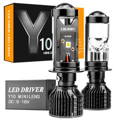 Купить LED лампы автомобильные Y10Pro H4 60W (Линзованные D18 мм С Обманкой Canbus) 63256 LED Лампы PRO Линзованные