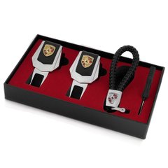 Купить Подарочный набор для Porsche из заглушек и брелка с логотипом 36657 Подарочные наборы для автомобилиста