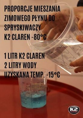 Купить Зимний омыватель стекла концентрат Нейтральный K2 -80°C 1 л (K611) 65525 Жидкость в бачек омывателя (Зима - Лето)