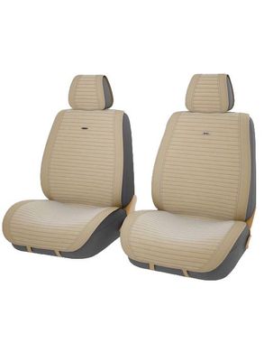 Купить Накидки на передние сидения Алькантара Napoli Premium Бежевые 2 шт 32537 Накидки для сидений Premium (Алькантара)