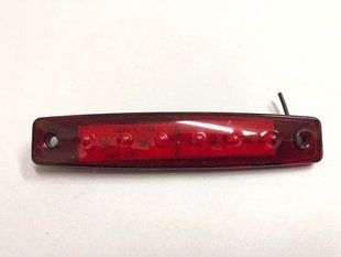 Buy LED rectangular size 100x10 mm / 12/24V / 6 diodes / Red 1 pc MRT (104 K 022) 8341 Side lights