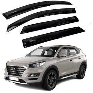 Купить Дефлекторы окон ветровики Acrylic для Hyundai Tucson (TL) 2015-2020 Гибкие 44636 Дефлекторы окон Hyundai