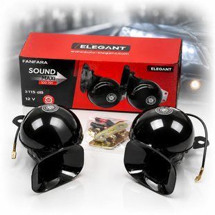 Купить Сигнал автомобильный Elegant Волга 12V улитка 115 мм Черный (100791) 32391 Сигналы 12V улитка Дисковые
