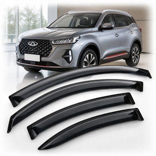 Купить Дефлекторы окон ветровики для Chery Tiggo 7 Pro 2020 Скотч 3M (AMC22120) Acrylic 4 шт 110505 Дефлекторы окон Chery