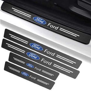 Купити Захисна плівка накладка на пороги для Ford Чорний Карбон 4 шт 42644 Захисна плівка для порогів та ручок